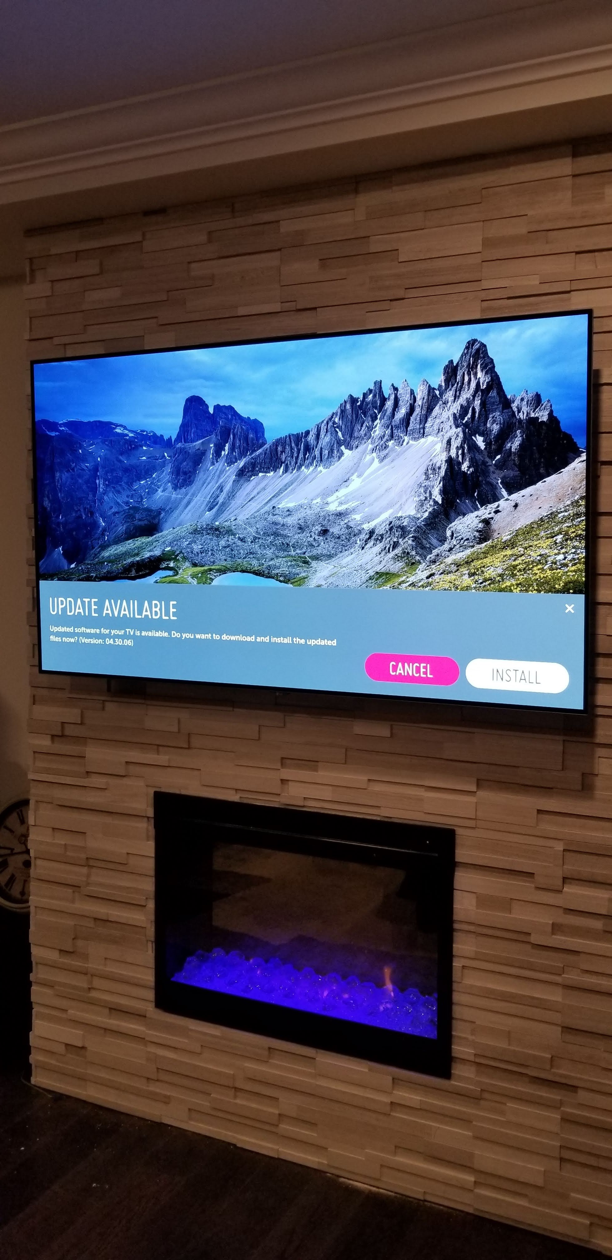 Fireplace Feature TV Installation